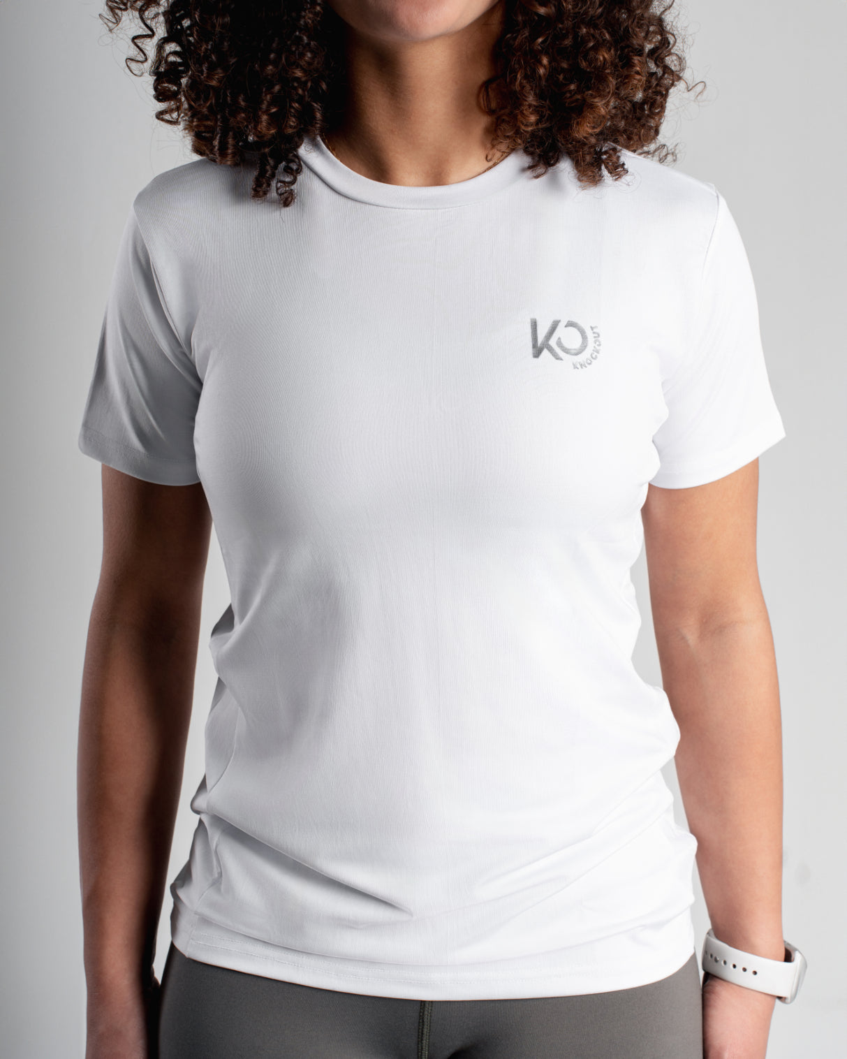 Active Cut - Half Sleeves Crew Neck T-Shirt - White