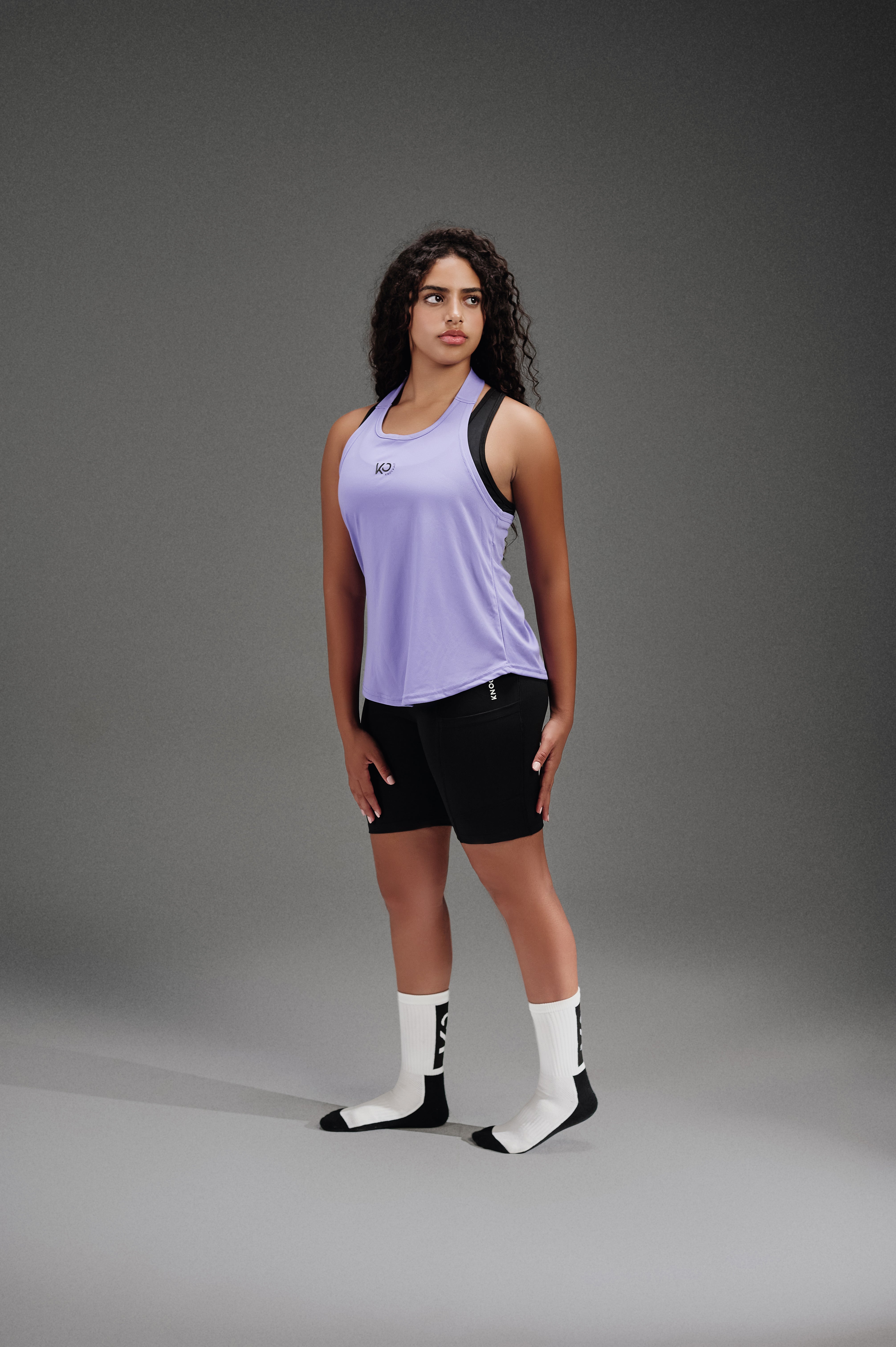 Breathe Fit - Stick Tank Top - Light Purple