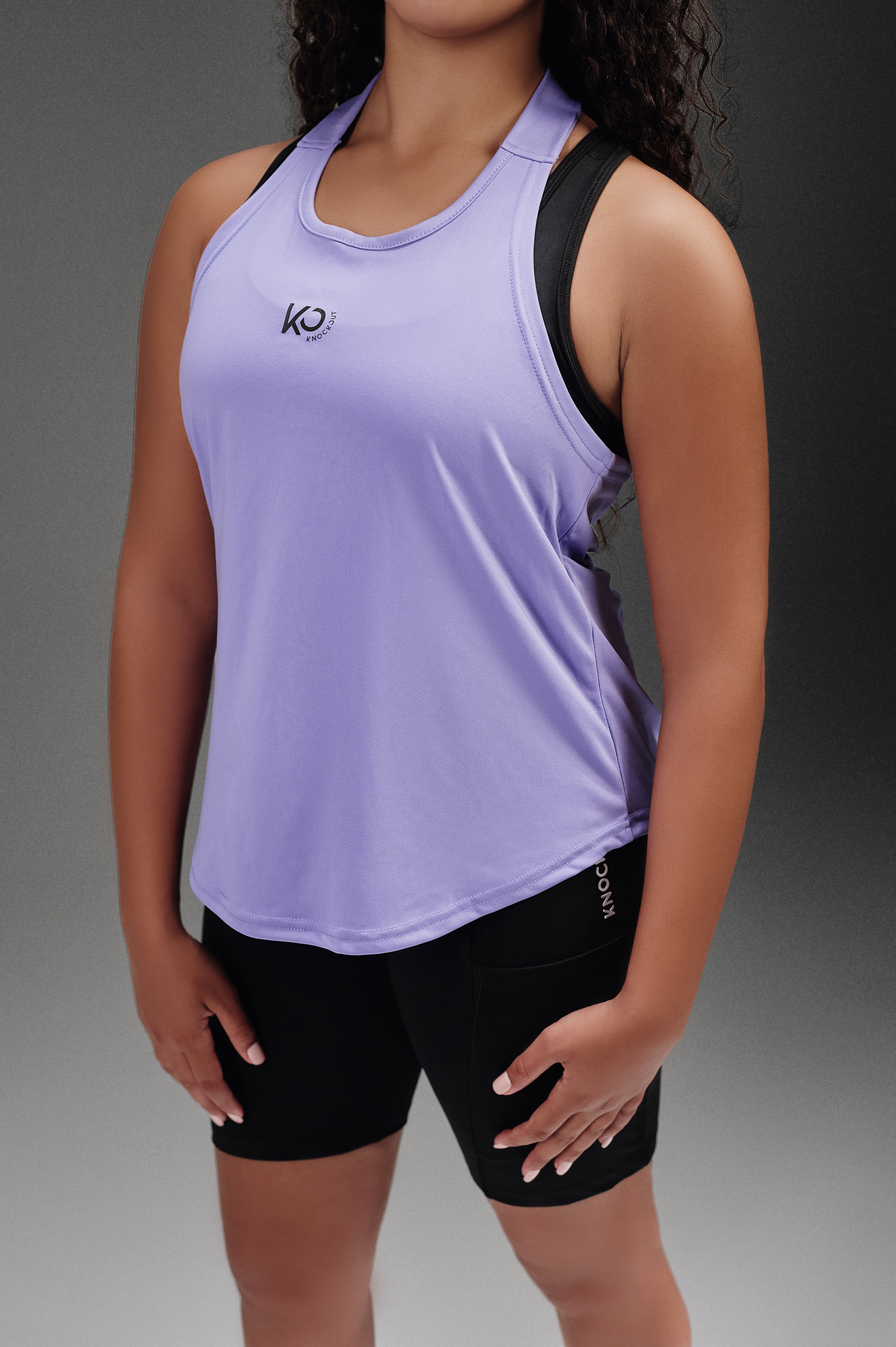 Breathe Fit - Stick Tank Top - Light Purple