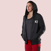 Sweatshirt with Zipper - Black