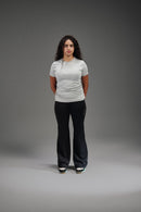 Active Cut - Half Sleeves Crew Neck T-Shirt - Light Grey