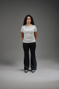 Active Cut - Half Sleeves Crew Neck T-Shirt - Light Grey