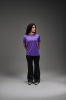 Active Cut - Half Sleeves Crew Neck T-Shirt - Purple
