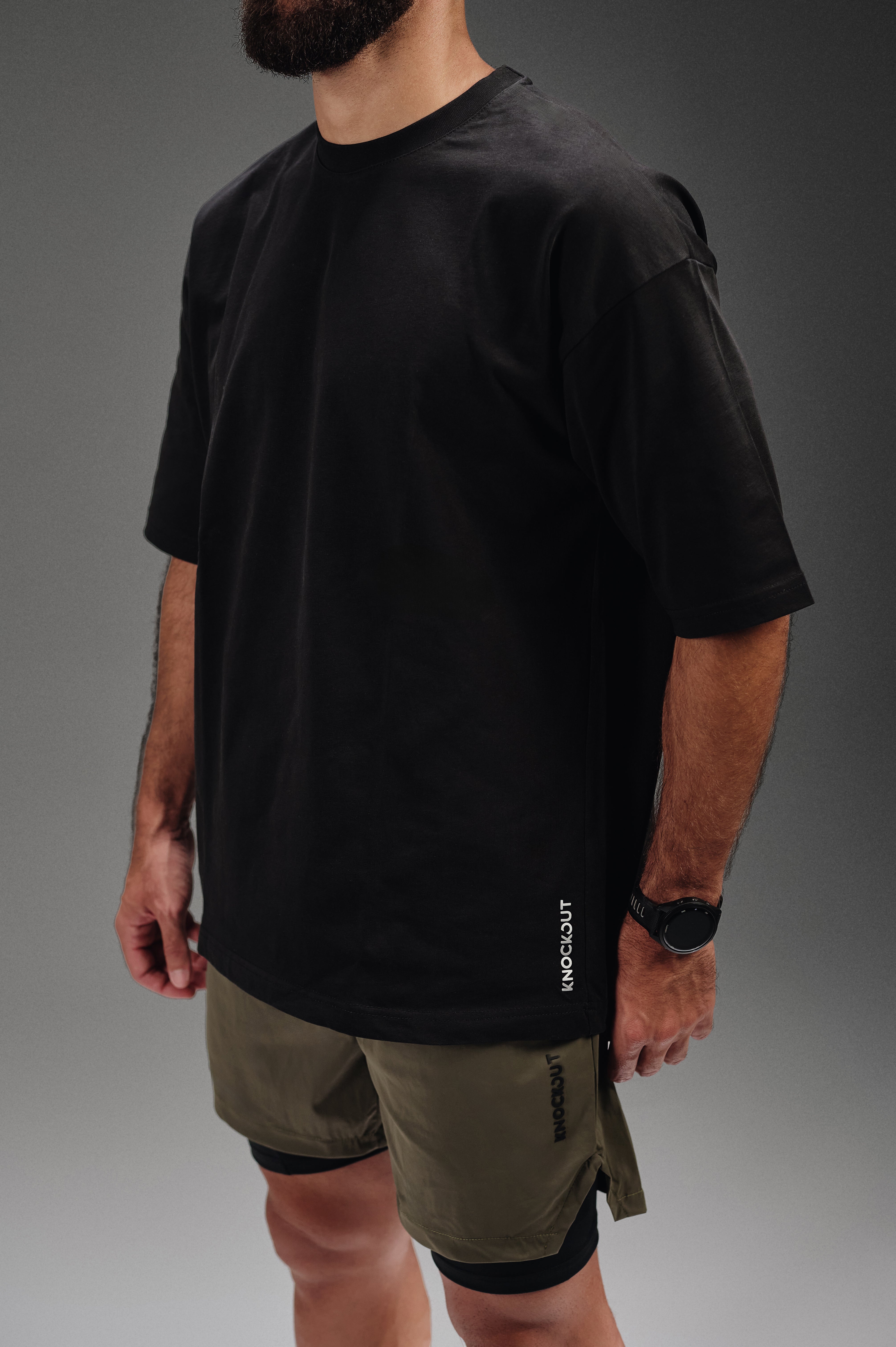 Oversize Plain T-Shirt - Black