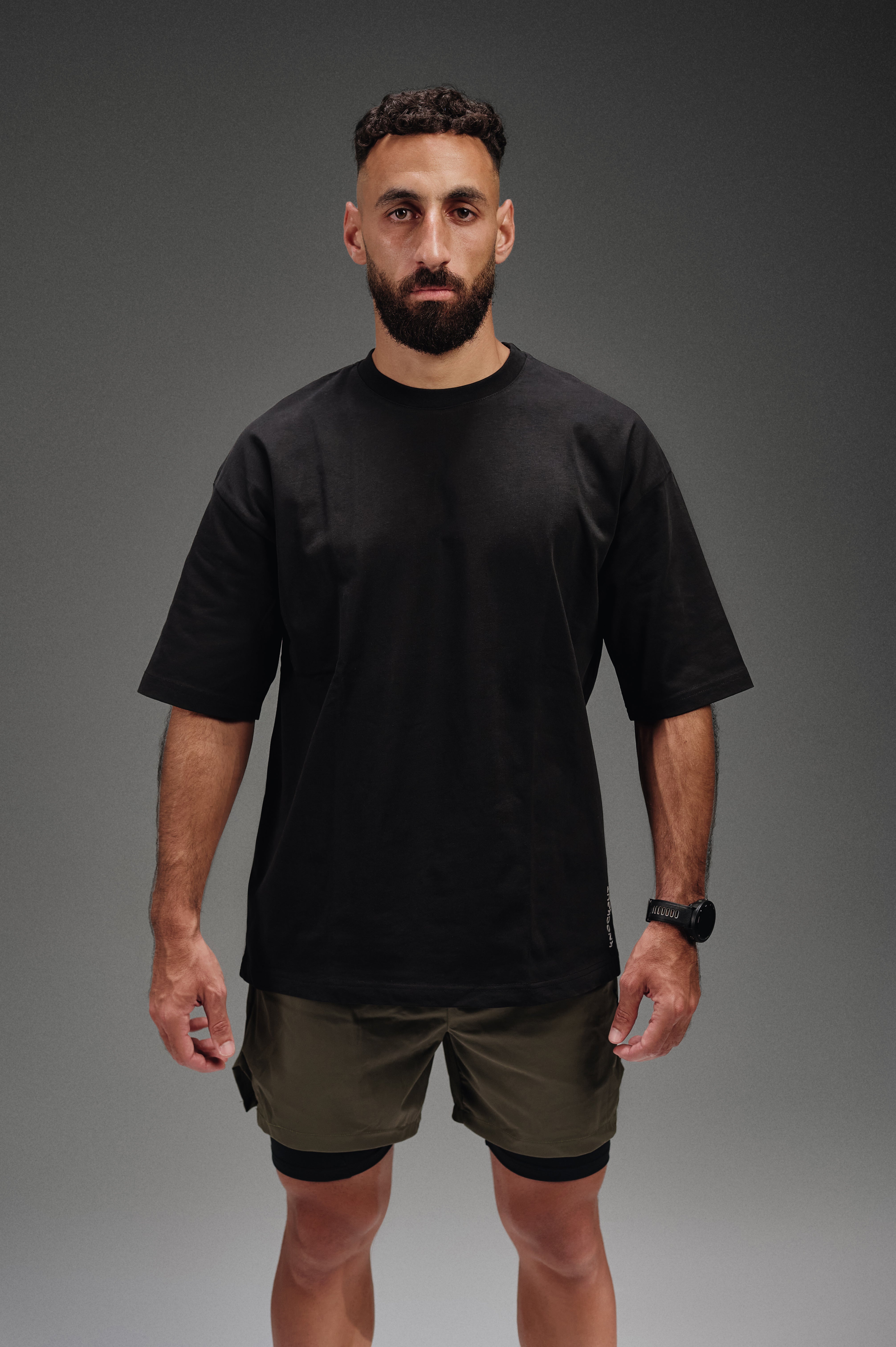 Oversize Plain T-Shirt - Black