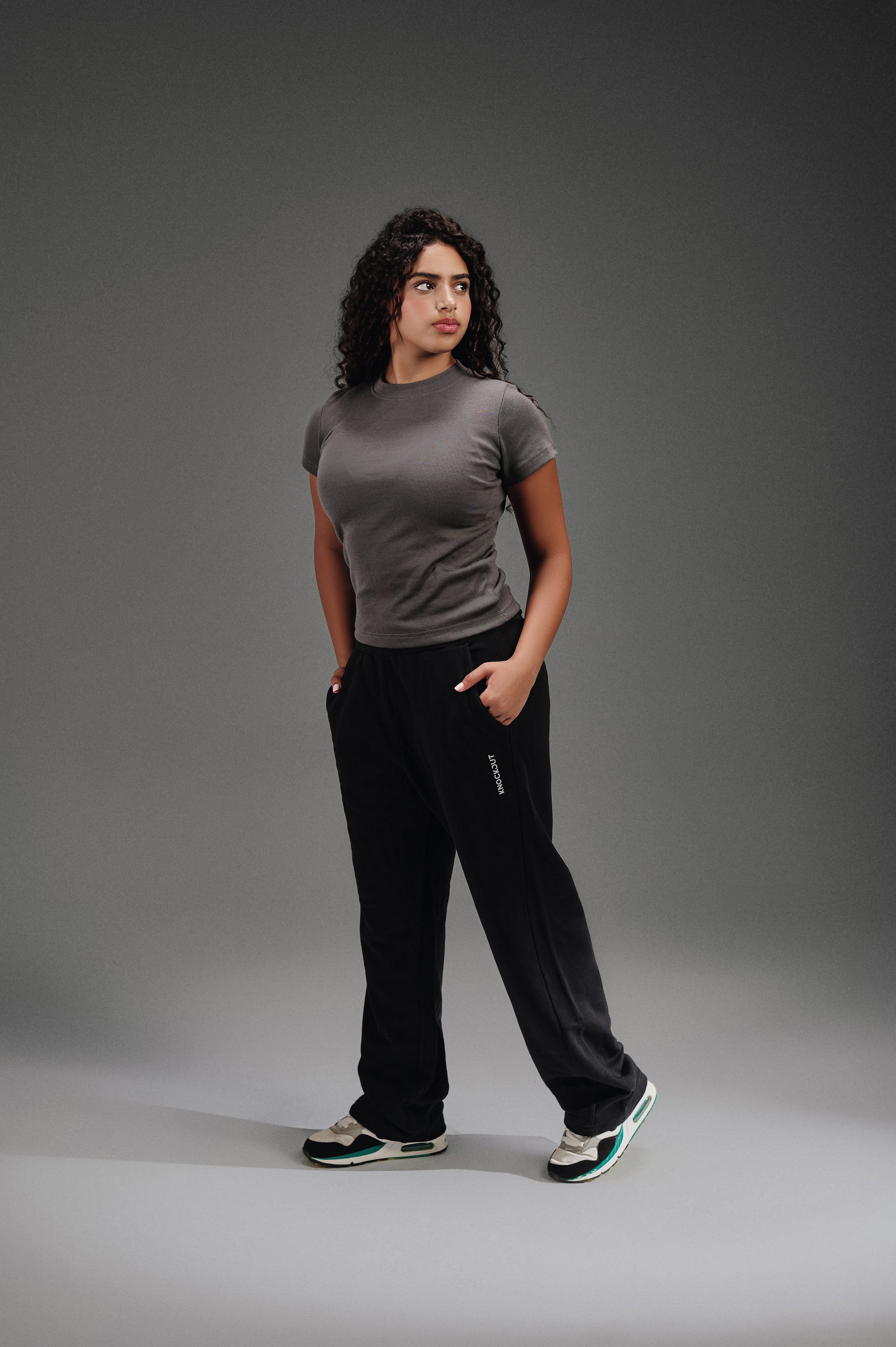 Ribbed Half Sleeves - Dark Grey