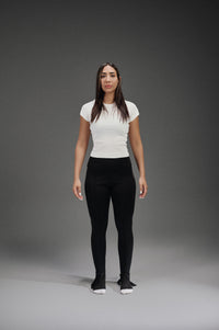 Open Leg Leggings - Black