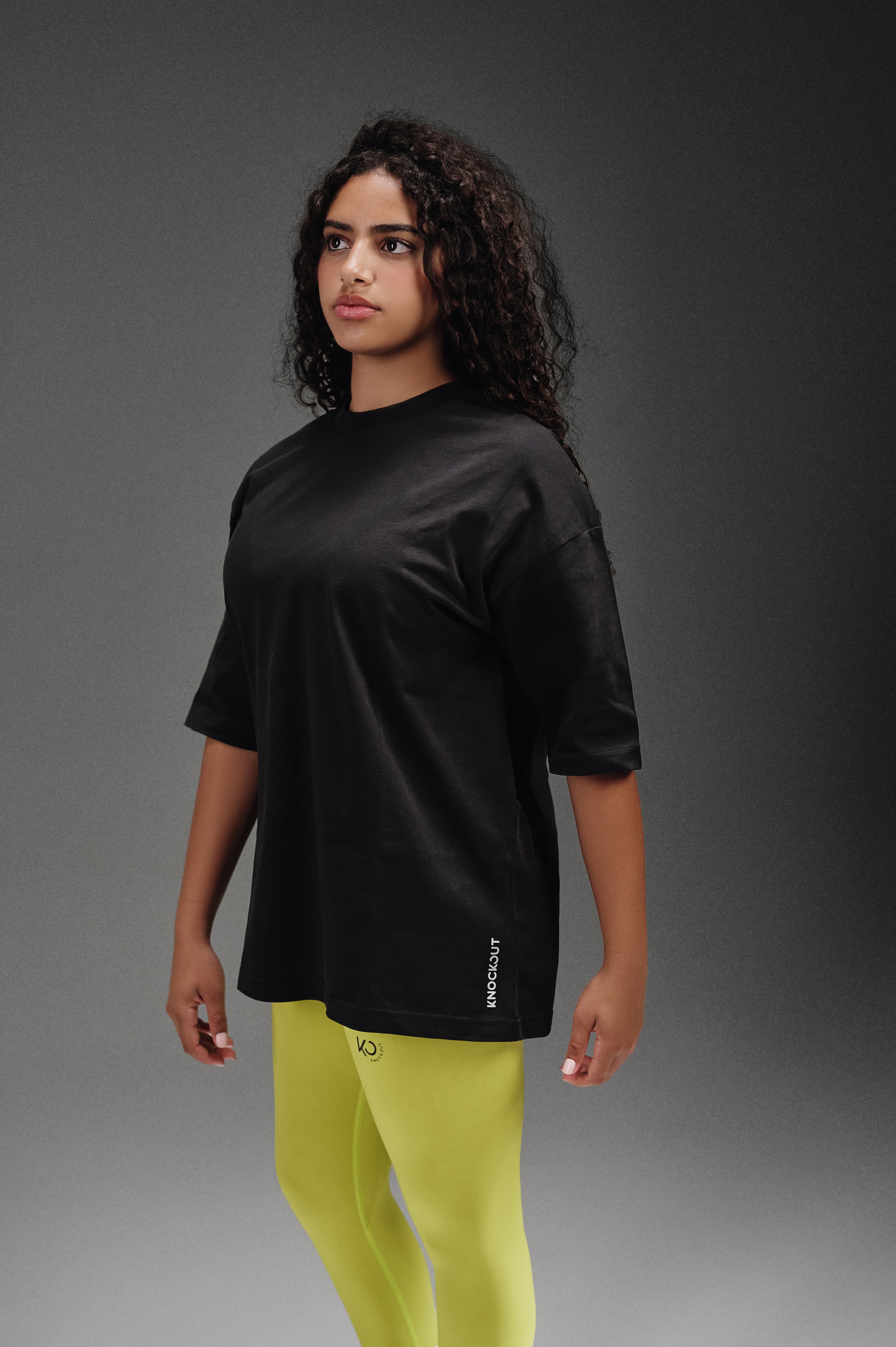 Oversize Plain T-Shirt - Black