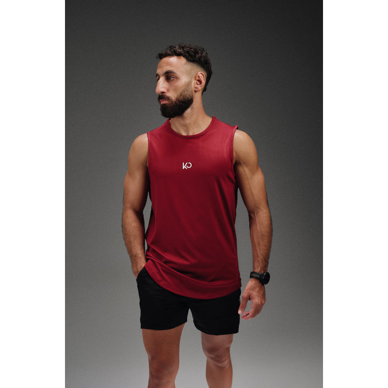 Iron Fit Sleeveless T-Shirt - Burgundy