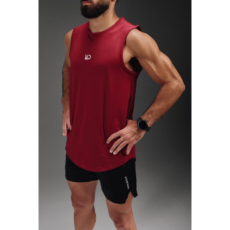 Iron Fit Sleeveless T-Shirt - Burgundy
