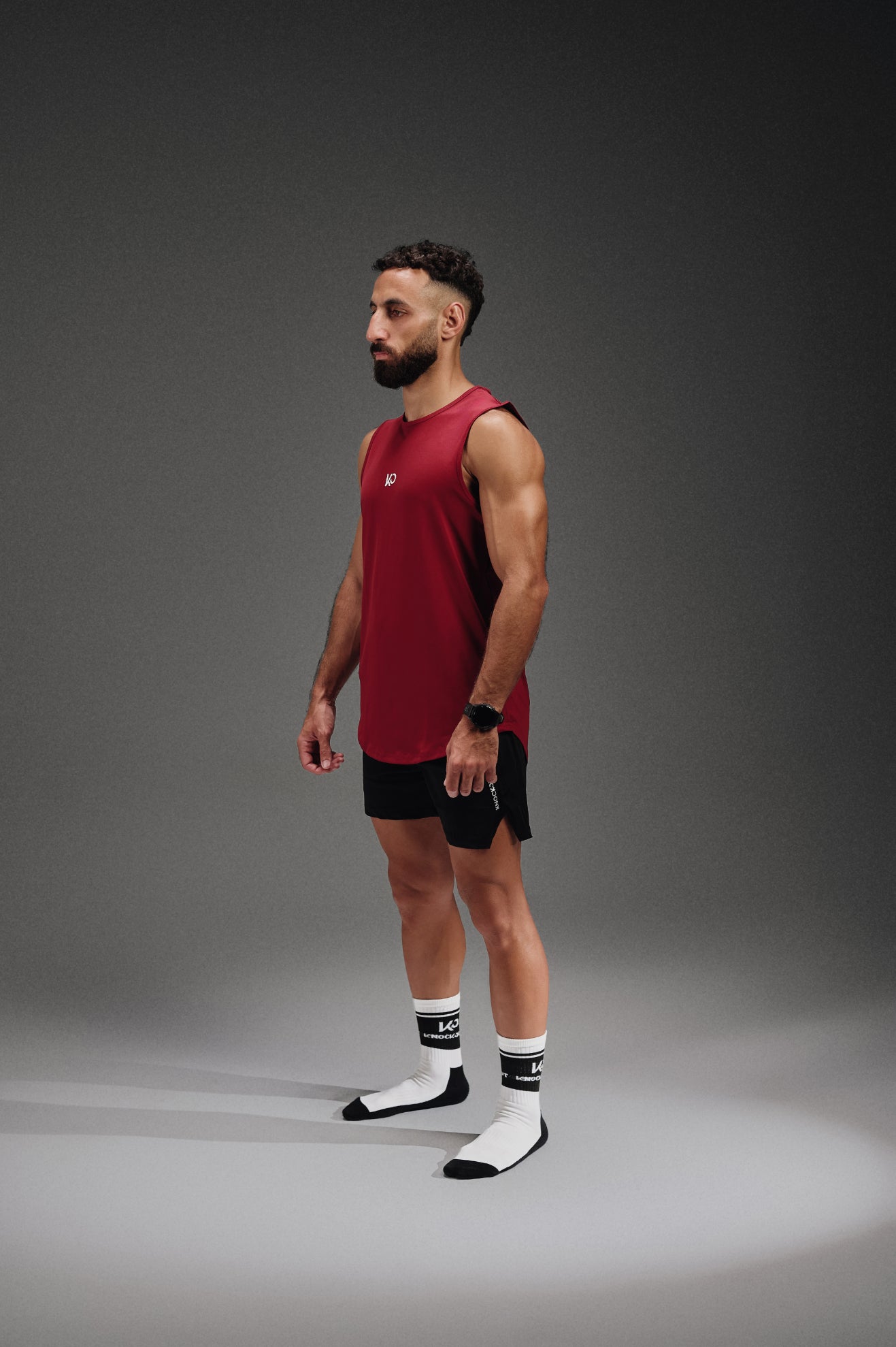Iron Fit Sleeveless T-Shirt - Burgundy