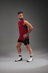 Iron Fit Sleeveless T-Shirt - Burgundy