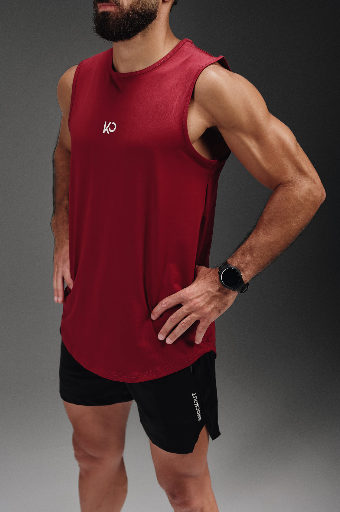 Iron Fit Sleeveless T-Shirt - Burgundy