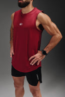 Iron Fit Sleeveless T-Shirt - Burgundy