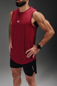 Iron Fit Sleeveless T-Shirt - Burgundy