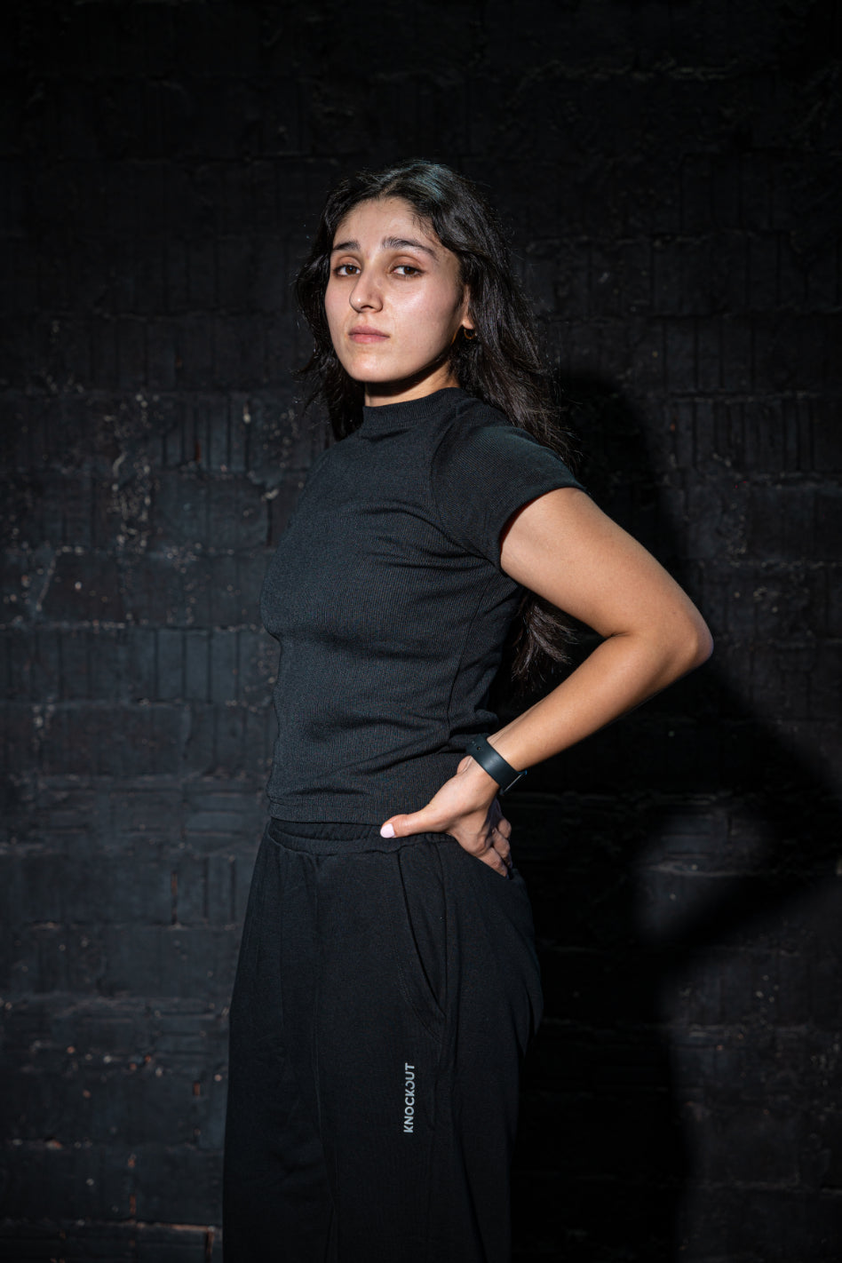 Ribbed Half Sleeves - Black