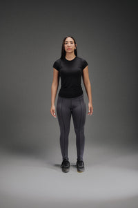 Open Leg Leggings - Dark Grey