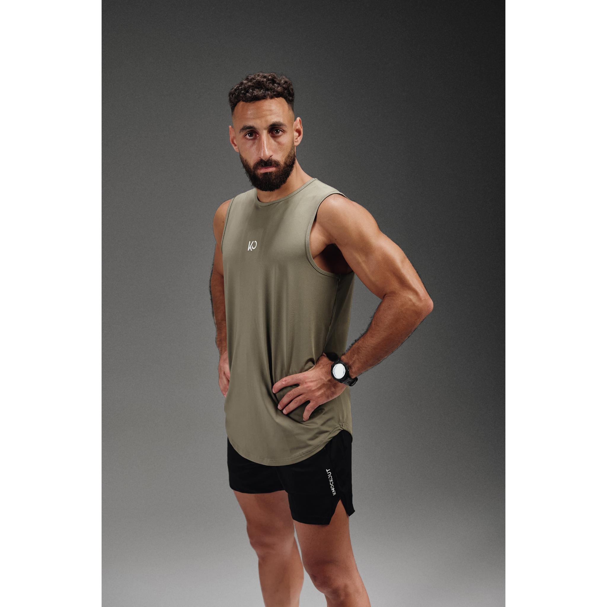 Iron Fit Sleeveless T-Shirt - Greenish Gray