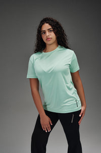 Active Cut - Half Sleeves Crew Neck T-Shirt - Mint