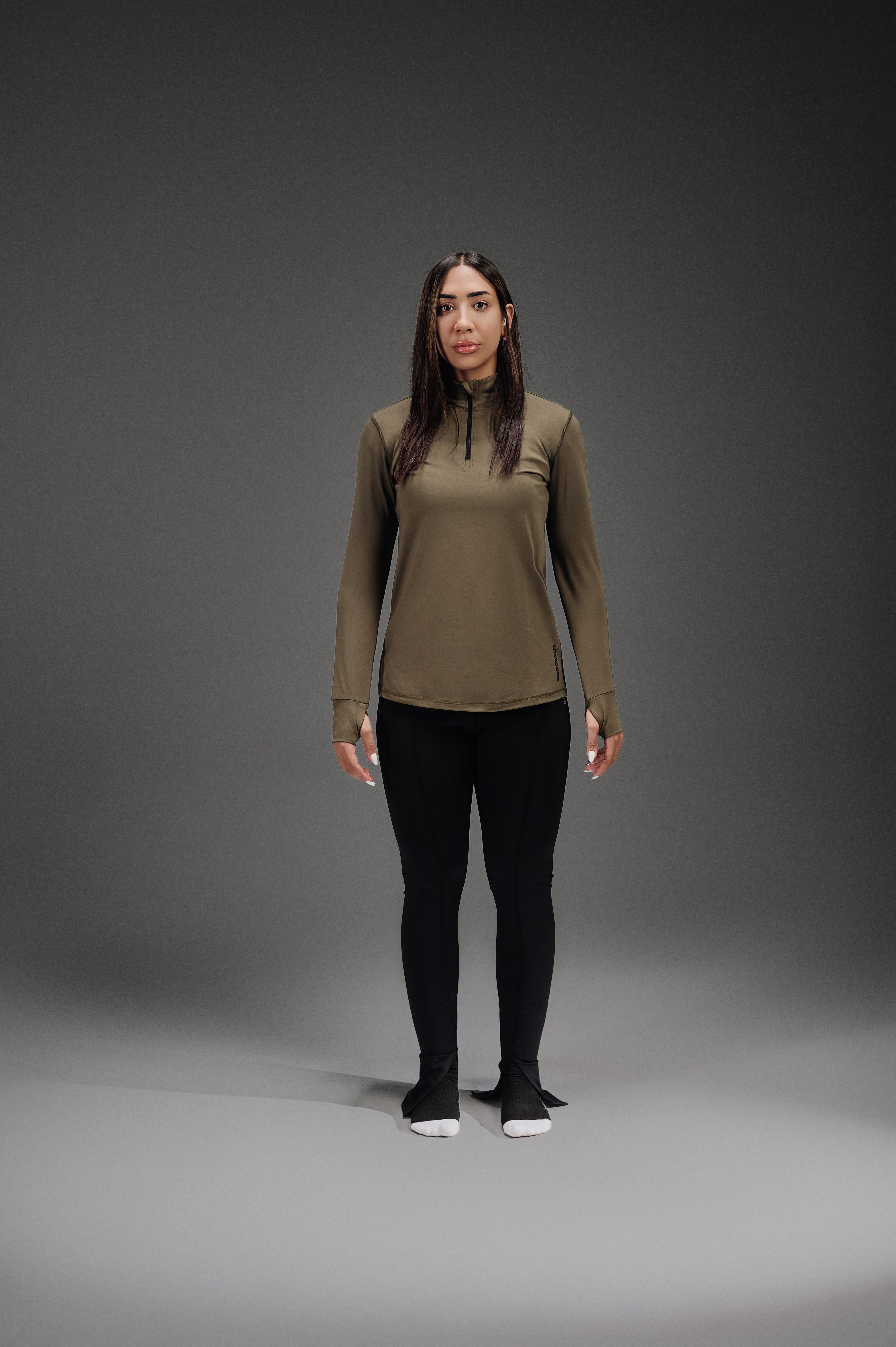 Powered Long Sleeves T-Shirt - Olive