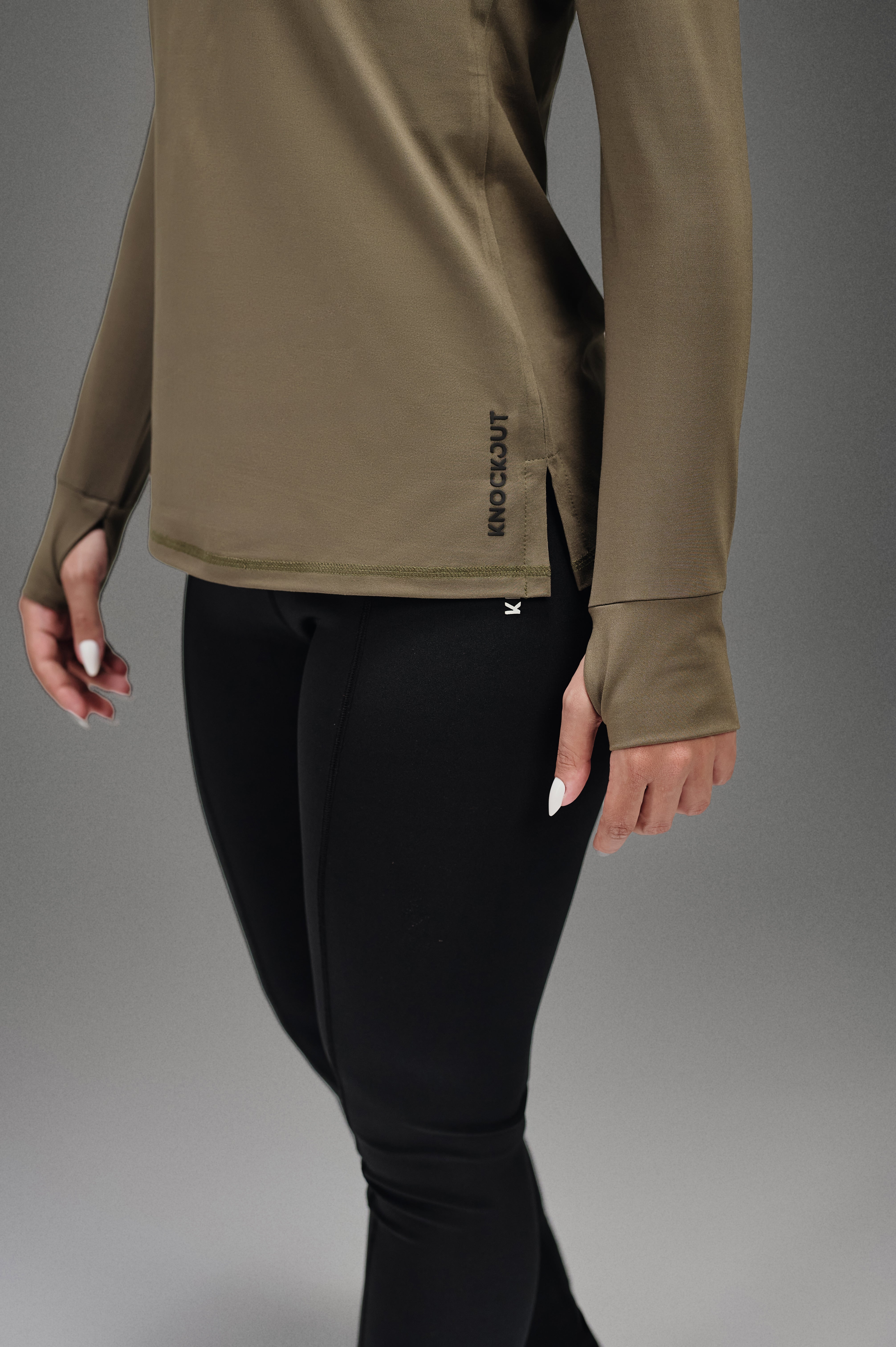 Powered Long Sleeves T-Shirt - Olive