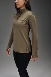 Powered Long Sleeves T-Shirt - Olive
