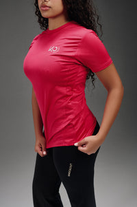 Active Cut - Half Sleeves Crew Neck T-Shirt - Pink