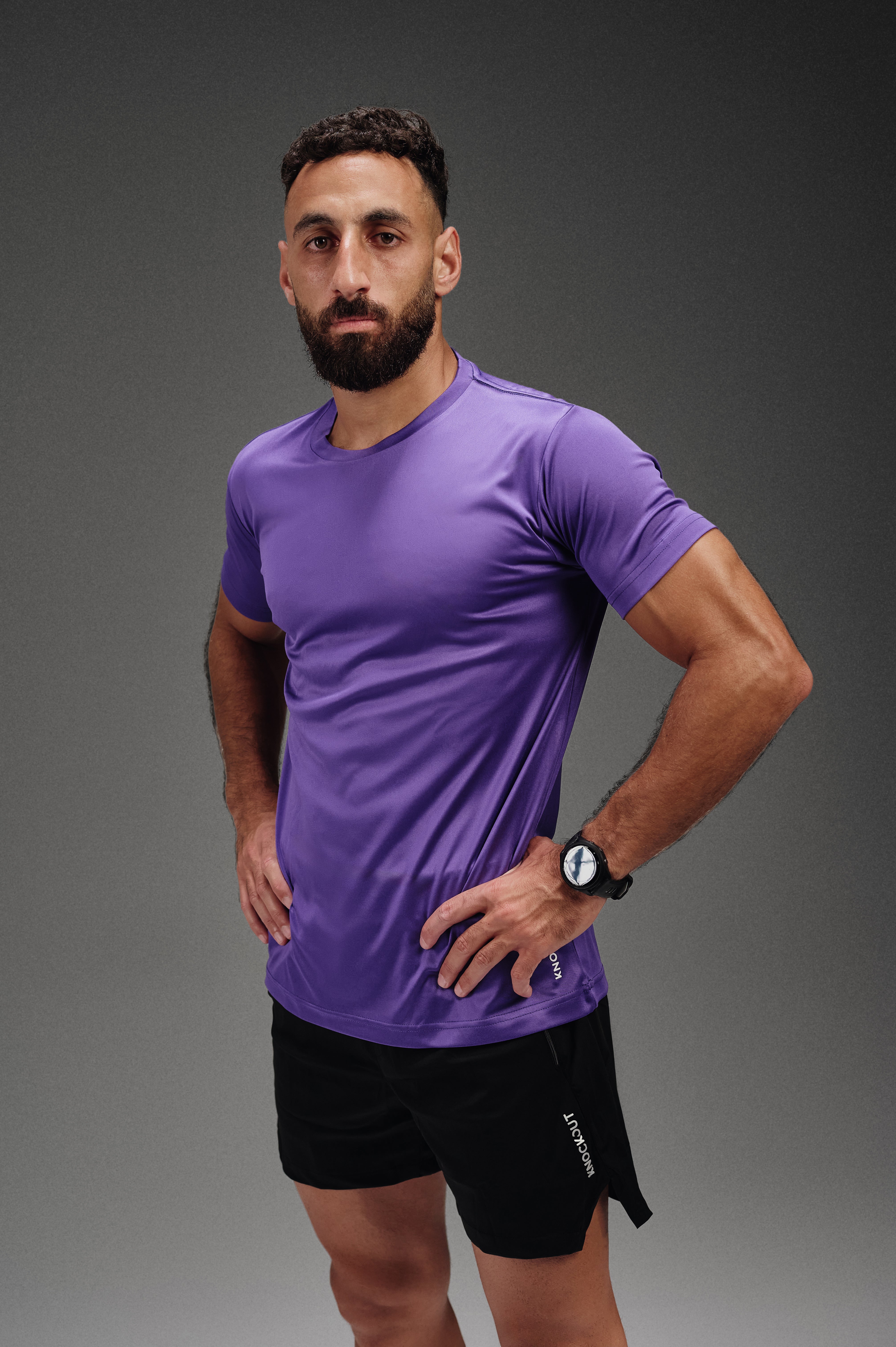 Dry core half sleeves shirt - Purple
