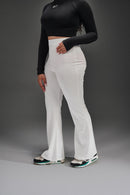 Flairish Patterned Leggings - White