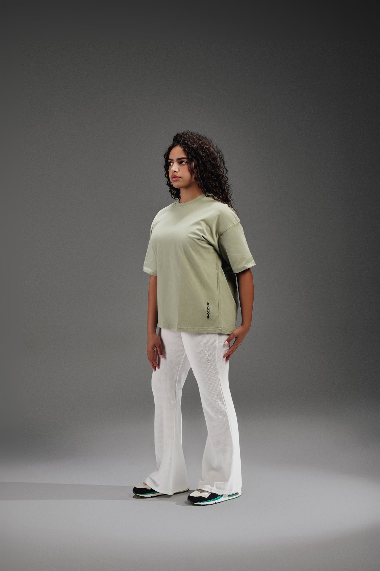 Flairish Patterned Leggings - White