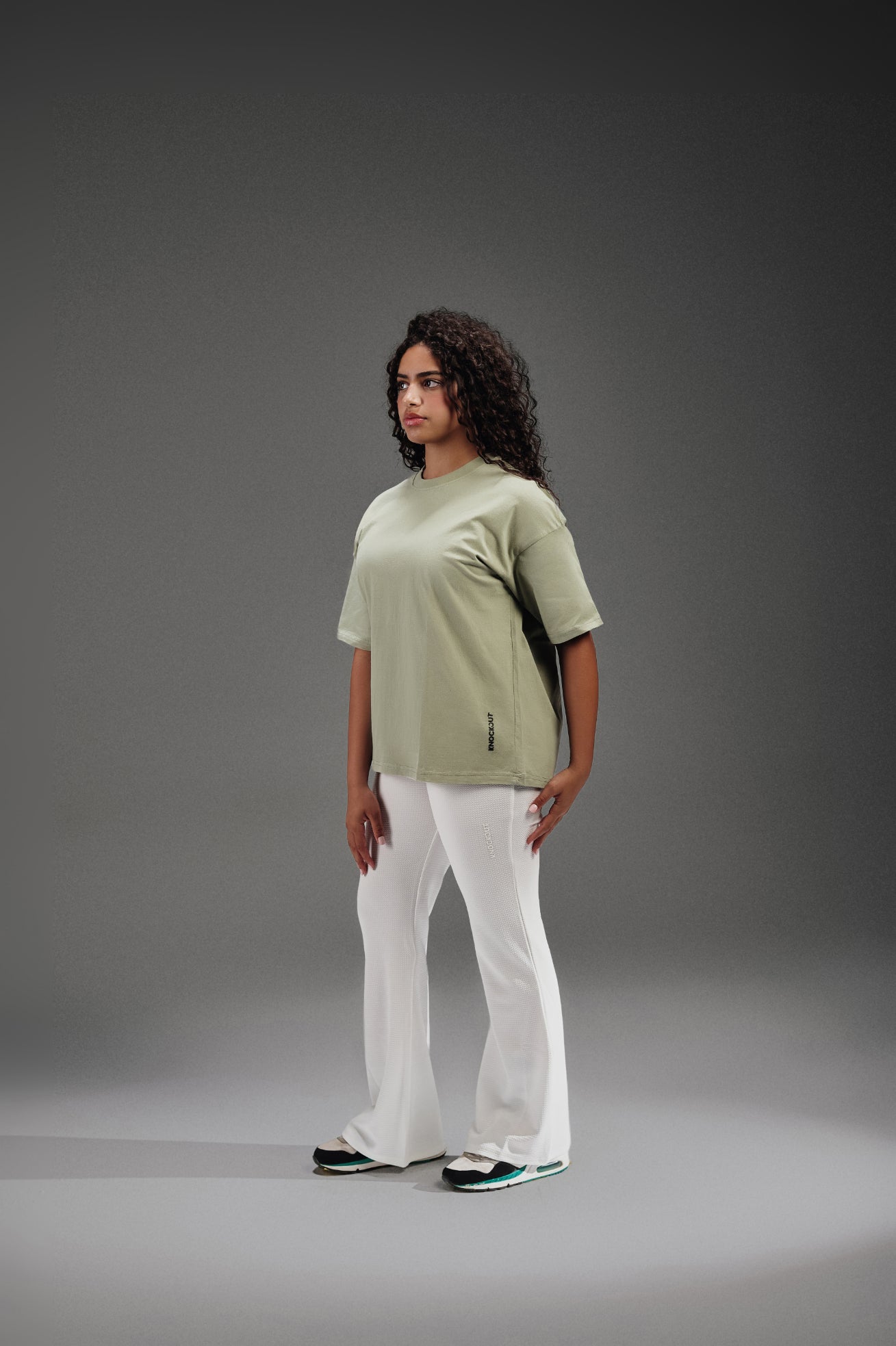 Flairish Patterned Leggings - White