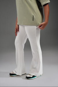 Flairish Patterned Leggings - White