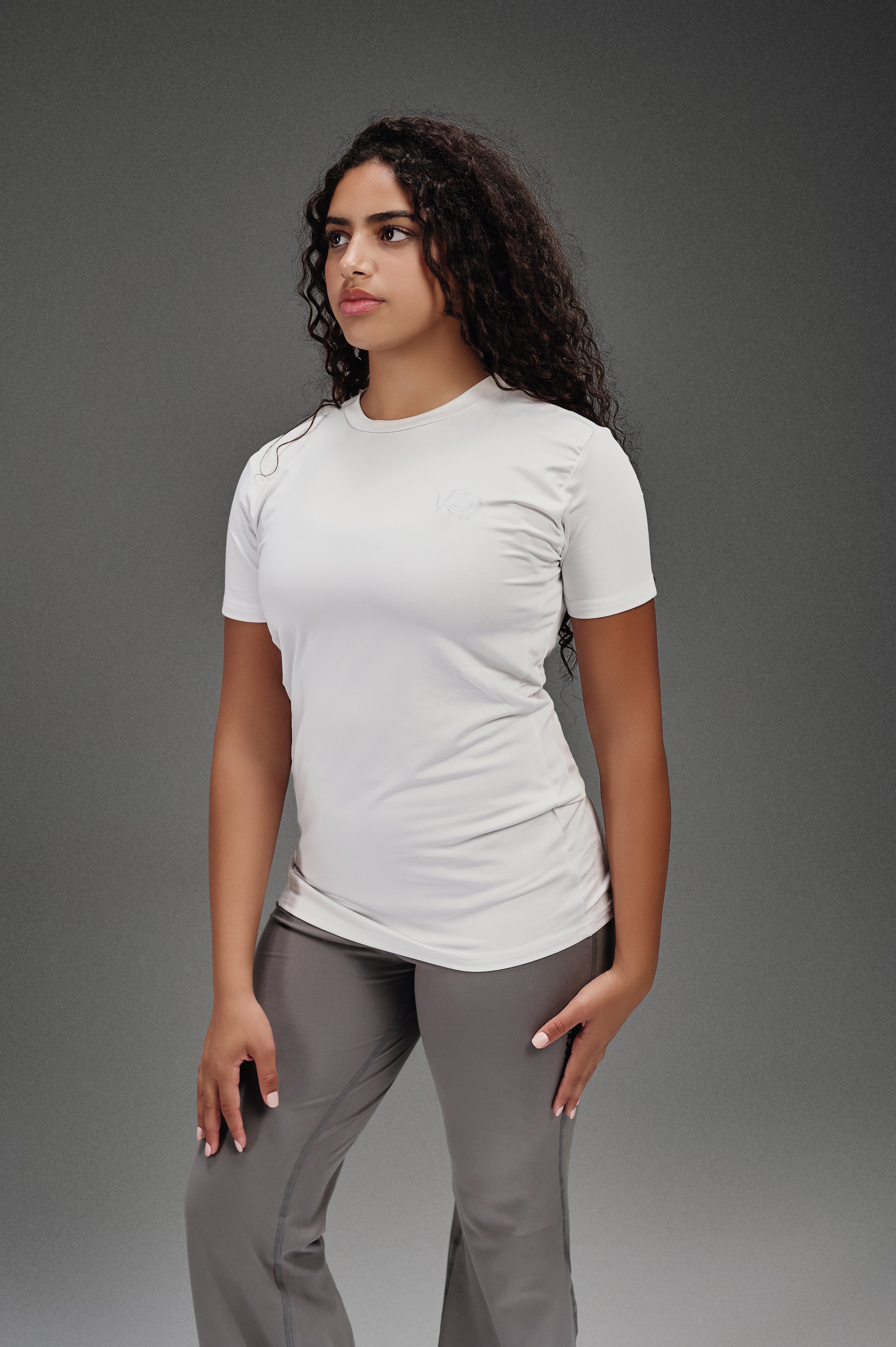 Active Cut - Half Sleeves Crew Neck T-Shirt - White