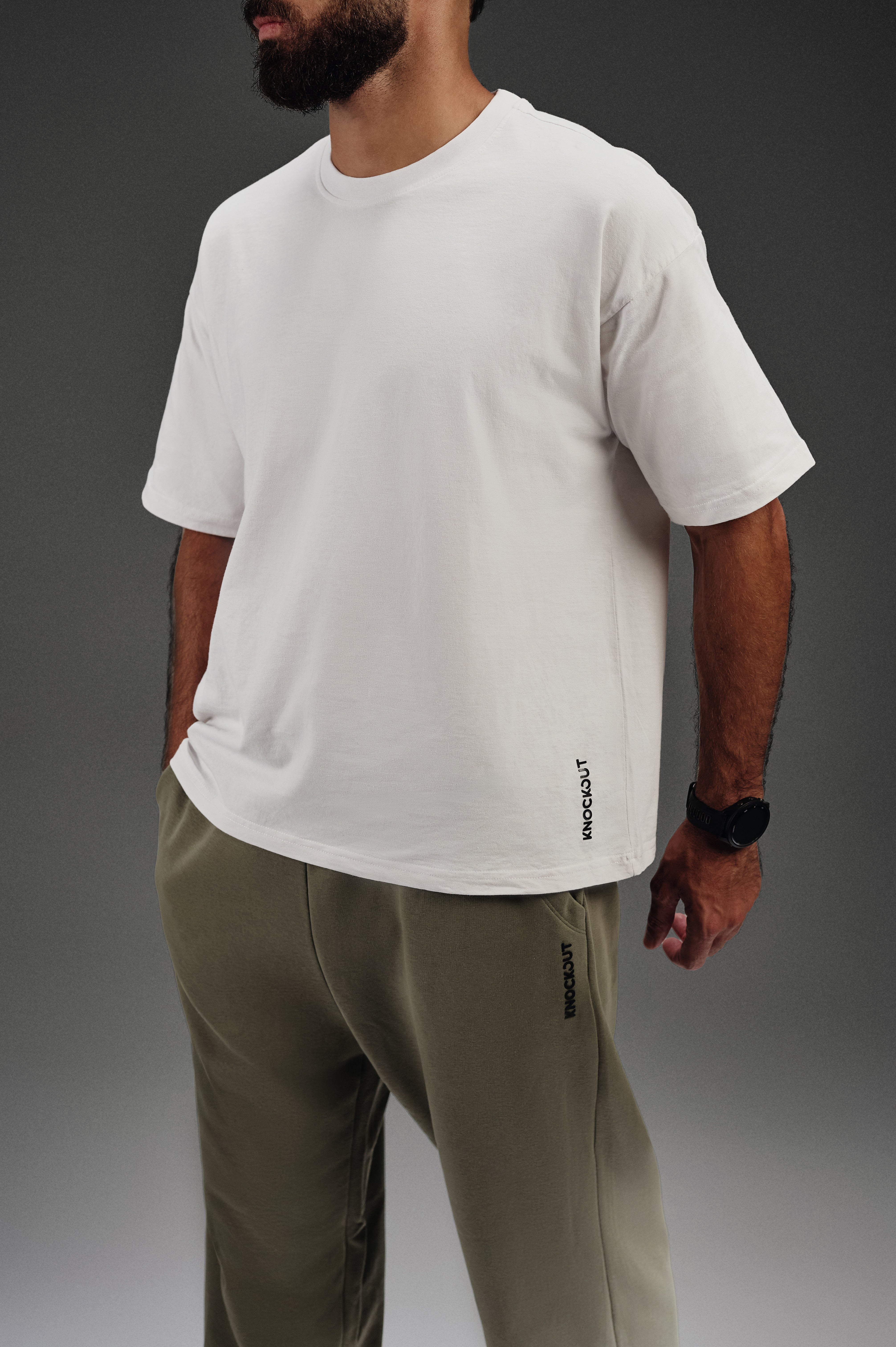 Oversize Plain T-Shirt - White