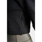 Comfy Cropped Long Sleeves with Sides Zipper - knockout