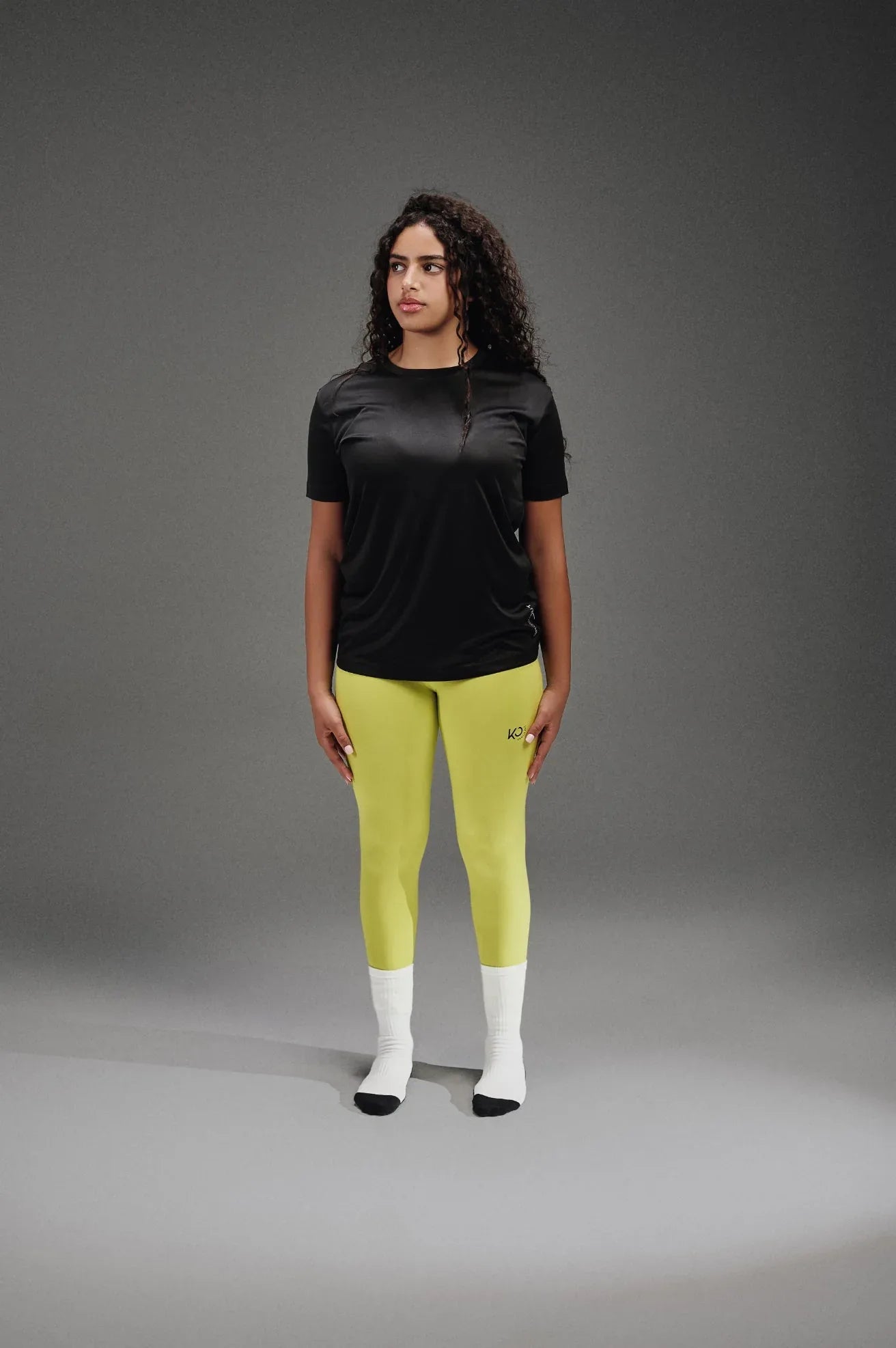 Pro Plain Leggings Yellow - knockout
