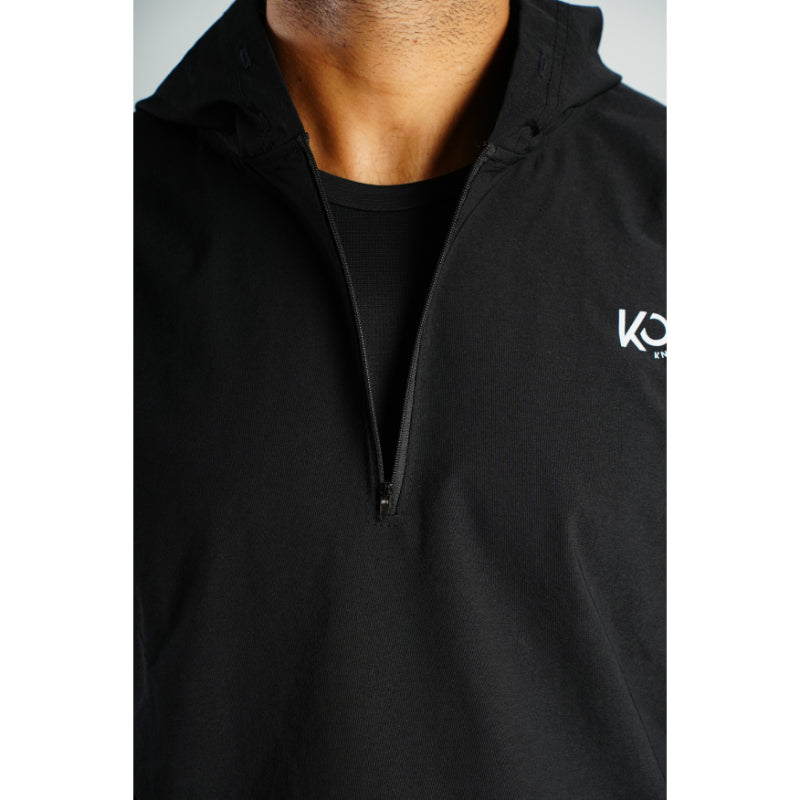 Water Proof Quarter Zipper Jacket - Black