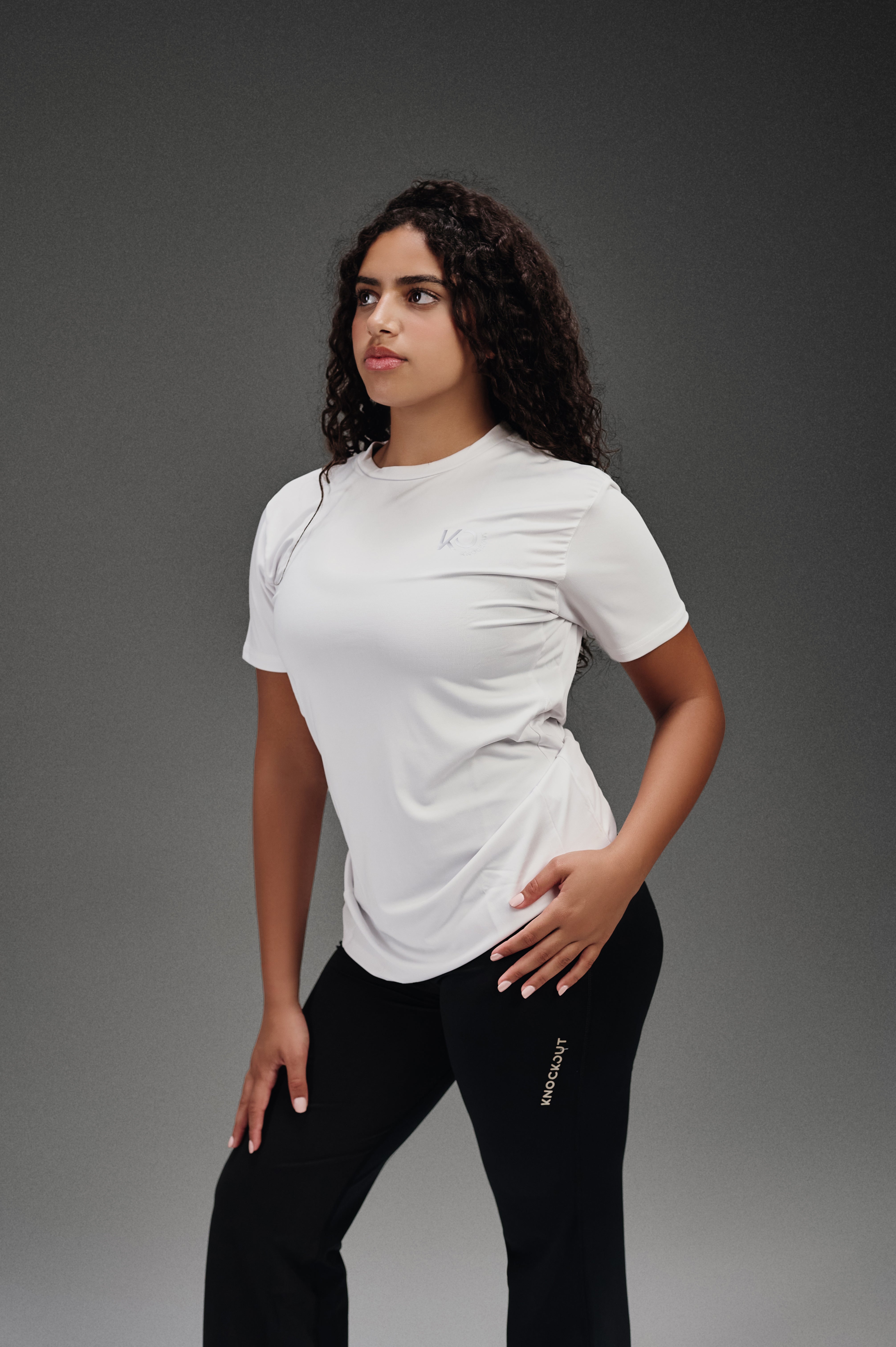 Active Cut - Half Sleeves Crew Neck T-Shirt - White